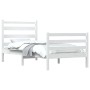 Estructura de cama sin colchón madera pino blanco 100x200 cm