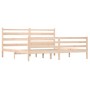 Estructura de cama sin colchón madera maciza de pino 200x200 cm