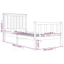 Estructura de cama individual pequeña sin colchón madera maciza