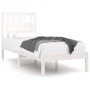 Estructura de cama madera maciza de pino blanca 100x200 cm