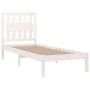 Estructura de cama madera maciza de pino blanca 100x200 cm