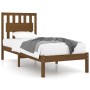 Estructura de cama madera maciza pino marrón miel 100x200 cm