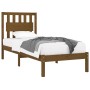 Estructura de cama madera maciza pino marrón miel 100x200 cm