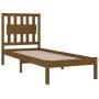 Estructura de cama madera maciza pino marrón miel 100x200 cm