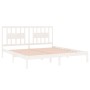 Estructura de cama madera maciza de pino blanco 200x200 cm