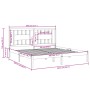 Estructura de cama madera maciza de pino blanco 200x200 cm