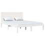 Estructura de cama sin colchón madera de pino blanca 140x190 cm