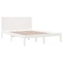 Estructura de cama sin colchón madera de pino blanca 140x190 cm