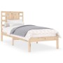 Estructura de cama madera maciza 90x190 cm
