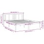 Estructura de cama madera maciza blanca King Size 150x200 cm