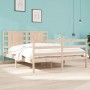 Estructura de cama sin colchón madera maciza de pino 135x190 cm