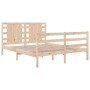 Estructura de cama sin colchón madera maciza de pino 135x190 cm