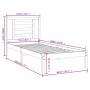Estructura de cama madera maciza individual blanco 75x190 cm