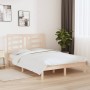 Estructura de cama sin colchón madera maciza de pino 140x190 cm