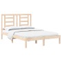 Estructura de cama sin colchón madera maciza de pino 140x190 cm