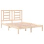 Estructura de cama sin colchón madera maciza de pino 140x190 cm