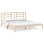 Estructura de cama sin colchón madera maciza de pino 200x200 cm