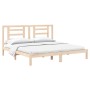 Estructura de cama sin colchón madera maciza de pino 200x200 cm