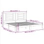 Estructura de cama sin colchón madera maciza de pino 200x200 cm