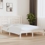 Estructura de cama sin colchón madera de pino blanca 140x200 cm