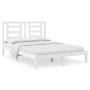Estructura de cama sin colchón madera de pino blanca 140x200 cm