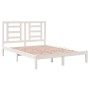 Estructura de cama sin colchón madera de pino blanca 140x200 cm