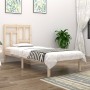 Estructura de cama sin colchón madera maciza de pino 90x190 cm