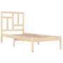 Estructura de cama sin colchón madera maciza de pino 90x190 cm