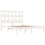 Estructura de cama sin colchón madera maciza blanca 200x200 cm