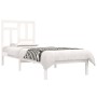 Estructura de cama sin colchón madera de pino blanca 90x200 cm