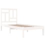 Estructura de cama sin colchón madera de pino blanca 90x200 cm