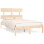Estructura de cama madera maciza 140x190 cm