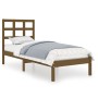 Estructura de cama madera maciza marrón miel 100x200 cm