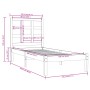 Estructura de cama madera maciza marrón miel 100x200 cm