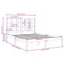 Estructura de cama de madera maciza de pino 160x200 cm