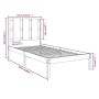 Estructura cama sin colchón madera maciza pino blanca 100x200cm