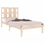 Estructura de cama sin colchón madera maciza de pino 90x200 cm