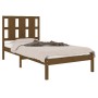 Estructura de cama madera maciza pino marrón miel 100x200 cm