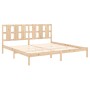 Estructura de cama sin colchón madera maciza de pino 200x200 cm