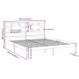 Estructura de cama madera maciza blanco Supe King 180x200 cm