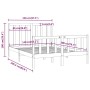 Estructura de cama de madera maciza blanca 140x200 cm