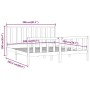 Estructura de cama de madera maciza gris 200x200 cm