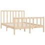 Estructura de cama de madera maciza 160x200 cm