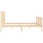 Estructura de cama de madera maciza 160x200 cm