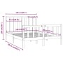 Estructura de cama de madera maciza 160x200 cm