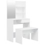 Juego de tocador blanco brillante 74,5x40x141 cm