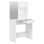 Juego de tocador blanco brillante 74,5x40x141 cm