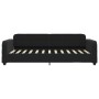 Sofá cama con colchón terciopelo negro 90x200 cm