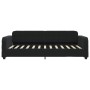 Sofá cama con colchón terciopelo negro 80x200 cm