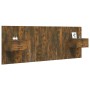 Cabecero de cama con mesitas madera contrachapada roble ahumado